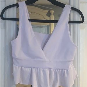 White tank crop top